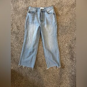 Light Blue Straight Leg Jeans
